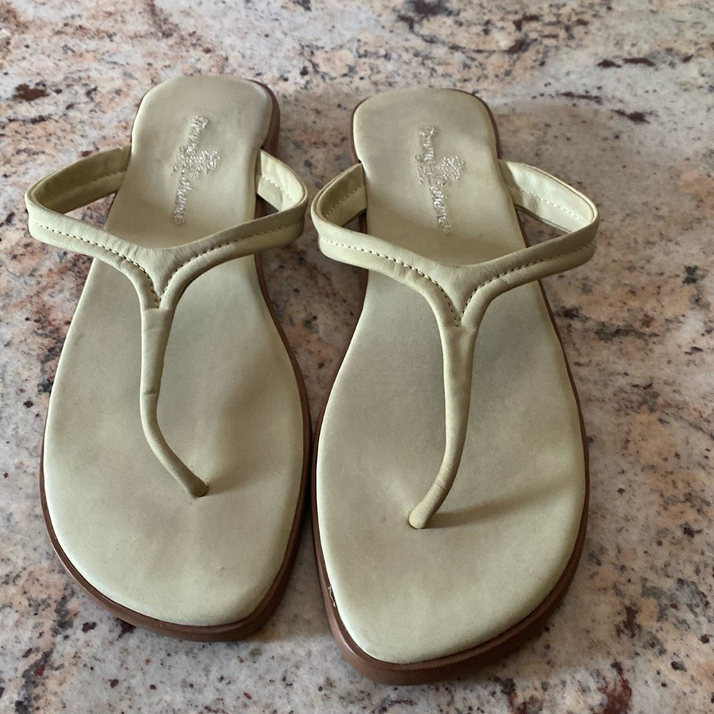 TOMMY BAHAMAS LEATHER FLIP FLOPS . - Picture 7 of 7